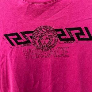 Versace Taylor fit pink T-shirt